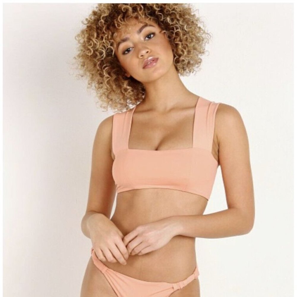 NEW L*Space Bikini One Piece XS Parker Top Peach NWTS Revolve Swimwear (Y1)